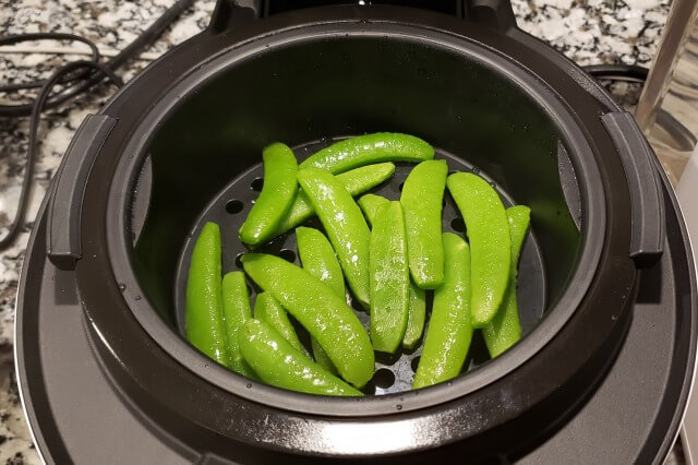 【ホットクック】蒸し野菜「スナップエンドウ」｜料理の手順