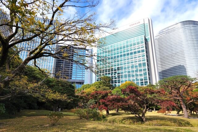 延遼館跡周辺の紅葉