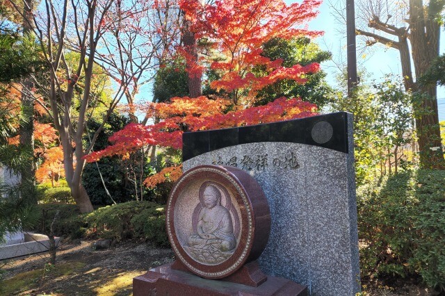 詠唱発祥の地碑周辺の紅葉