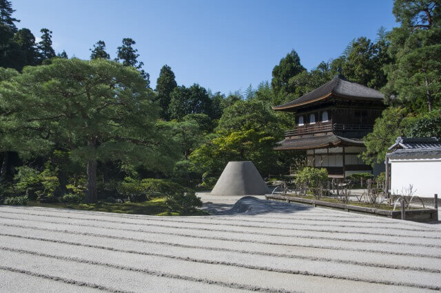 銀閣寺の庭園を英語で説明