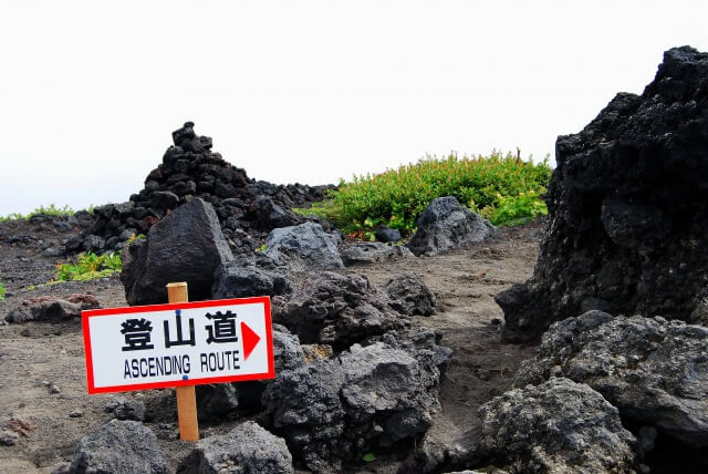 富士山の登山ルートを英語で説明