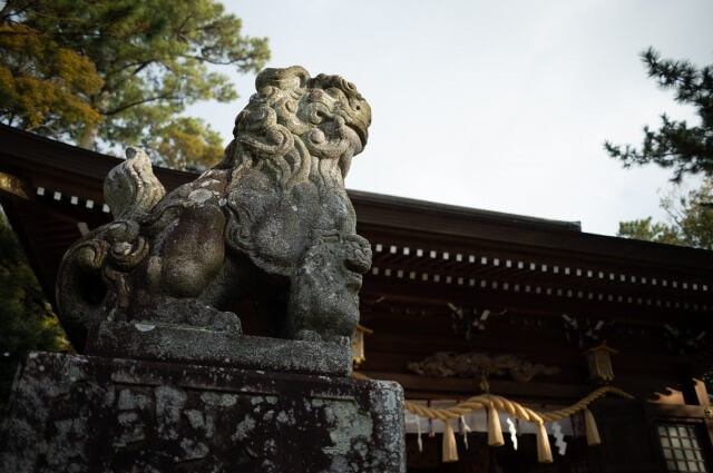 神社の境内の様子を英語で説明