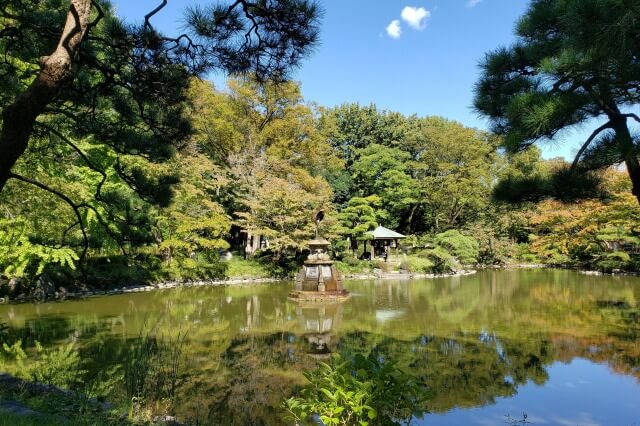 日比谷公園の噴水｜雲形池の鶴の噴水