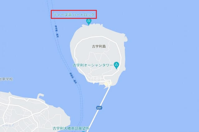 ティーヌ浜にあるハートロックへの行き方