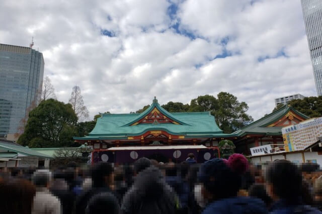 日枝神社での参拝