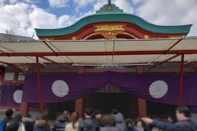 日枝神社での参拝