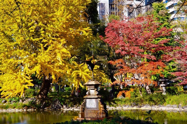 日比谷公園の紅葉｜雲形池やイチョウ並木が絶景です