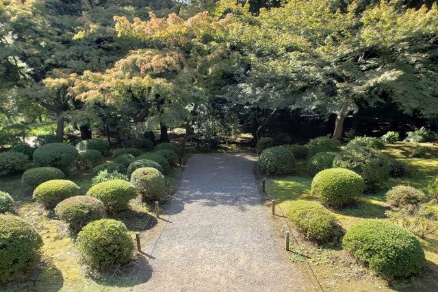 旧古河庭園の日本庭園の入口｜ツツジ園の奥に入口はあります