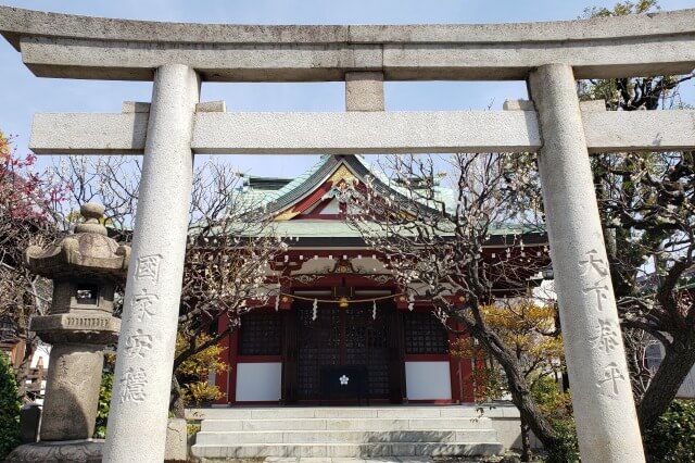 亀戸天神の梅まつりの様子｜御嶽神社周辺の梅