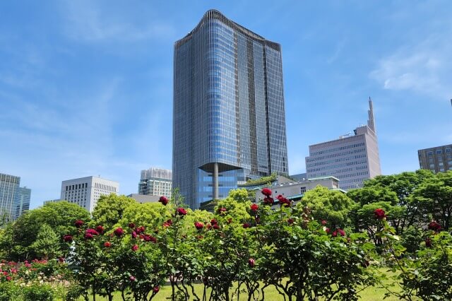 日比谷公園の第二花壇のバラ（バラ園）