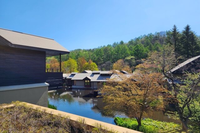 星のや軽井沢の水波の部屋