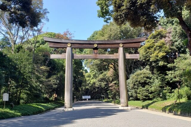 明治神宮の参道｜第二鳥居（日本一の大鳥居）