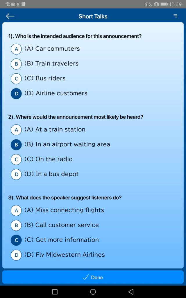 Listening TOEIC test（TOEICリスニングプラクティス）