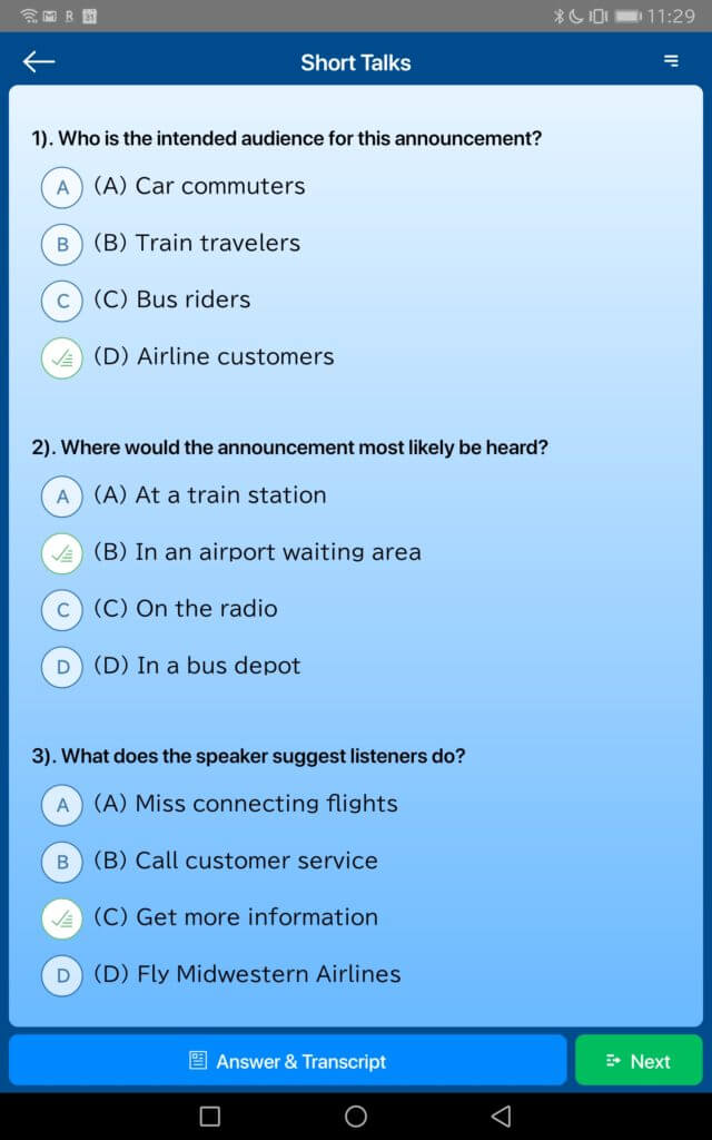 Listening TOEIC test（TOEICリスニングプラクティス）